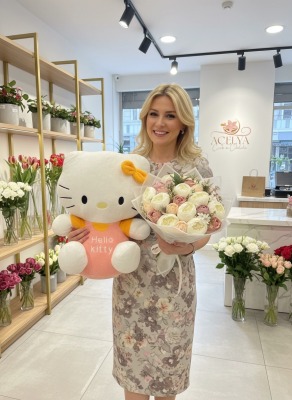 Hello Kitty Beyaz Gul Seti Hello Kitty Beyaz Gul Seti